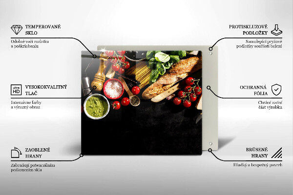 Sklo za varnou desku Italské přísady a koření