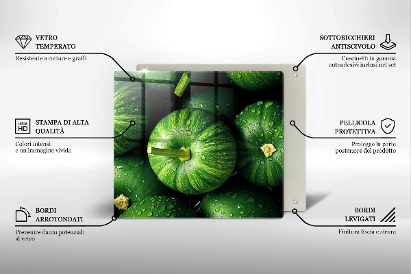 Sklo za varnou desku Zelené dýně