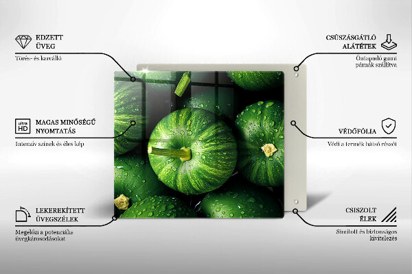 Sklo za varnou desku Zelené dýně