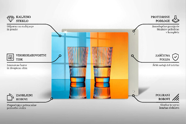 Sklo za varnou desku Dvě sklenice vody