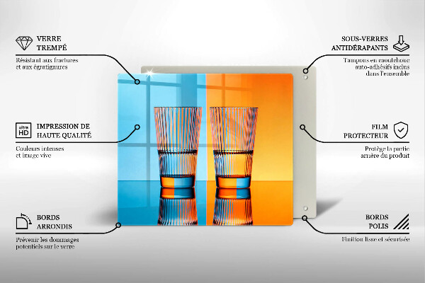 Sklo za varnou desku Dvě sklenice vody