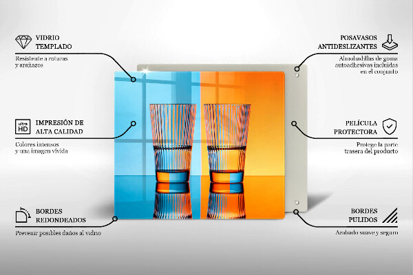 Sklo za varnou desku Dvě sklenice vody