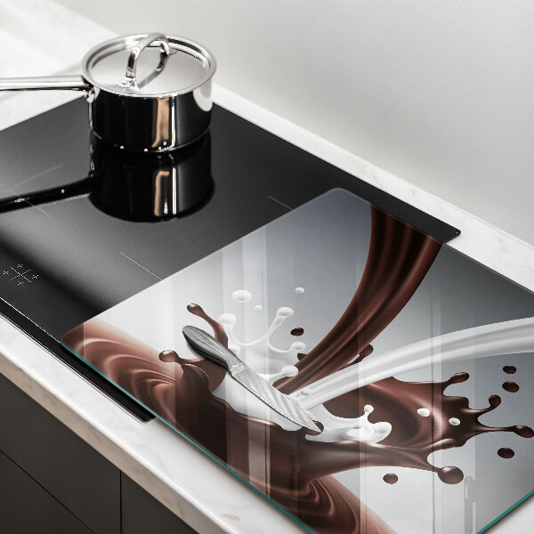 Sklo za varnou desku Mléko a čokoláda