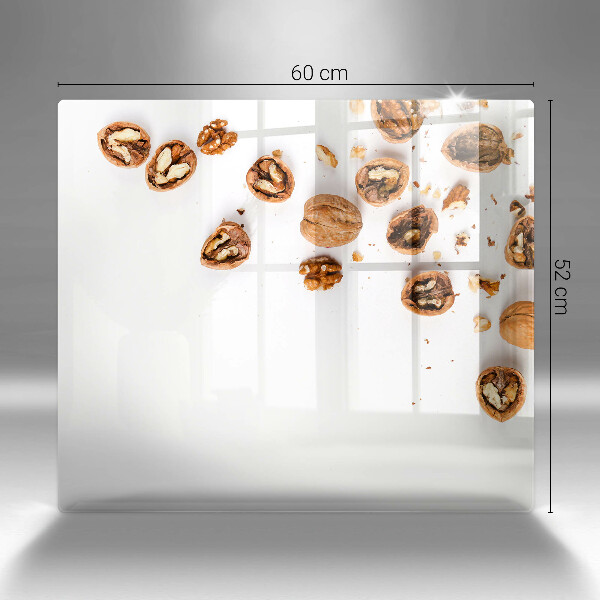 Sklo za varnou desku Ořechy na bílém pozadí