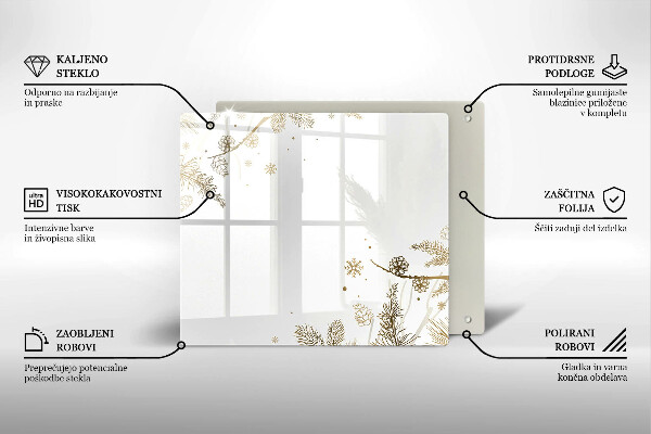 Sklo za varnou desku Zimní dekorace