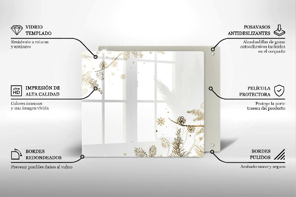 Sklo za varnou desku Zimní dekorace