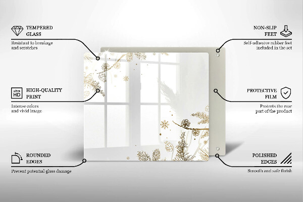 Sklo za varnou desku Zimní dekorace