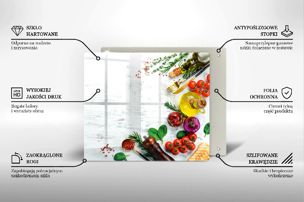 Sklo za varnou desku Zelenina a koření