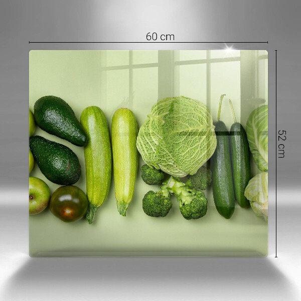 Sklo za varnou desku Zelené ovoce a zelenina