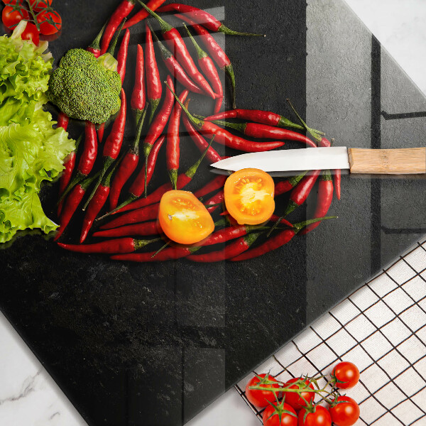 Sklo za varnou desku Chilli paprička srdce