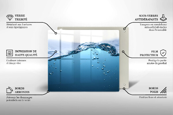 Sklo za varnou desku Modrá voda