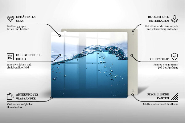 Sklo za varnou desku Modrá voda