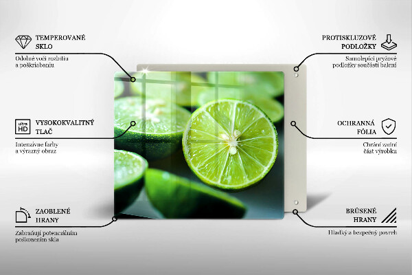 Sklo za varnou desku Limetkový citrus