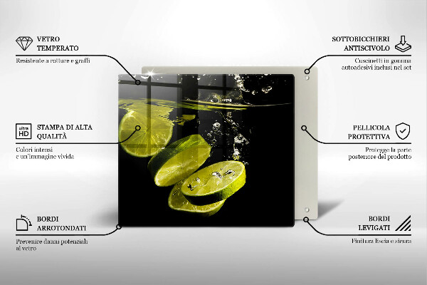 Sklo za varnou desku Limetky ve vodě