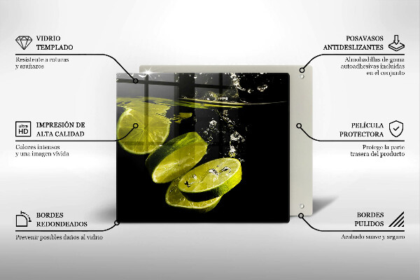Sklo za varnou desku Limetky ve vodě