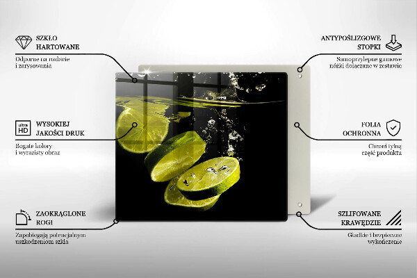 Sklo za varnou desku Limetky ve vodě