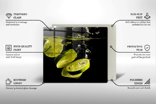 Sklo za varnou desku Limetky ve vodě