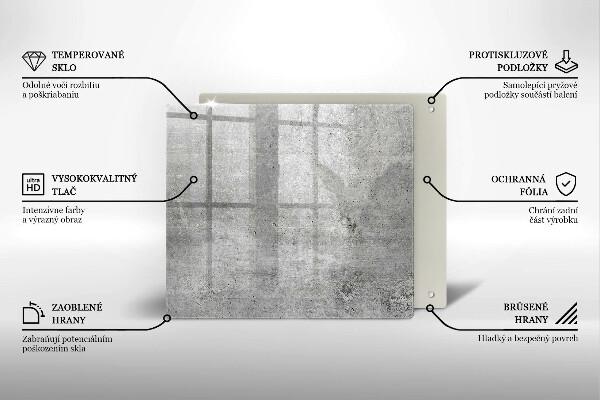 Sklo za varnou desku Betonová textura
