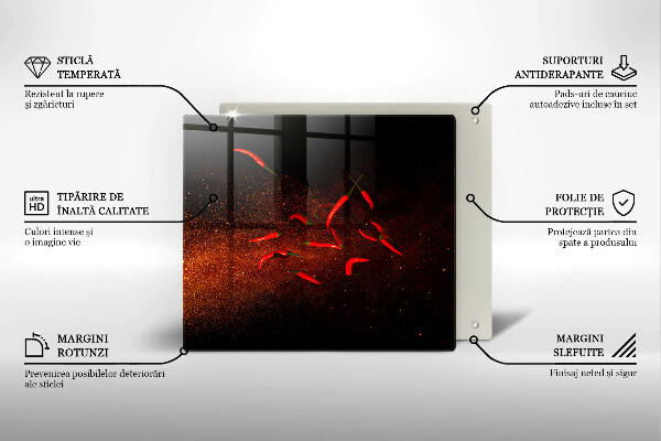 Sklo za varnou desku Pálivé chilli papričky