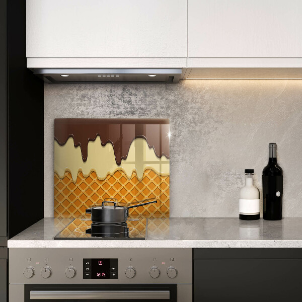 Sklo za varnou desku Ilustrace kornoutu zmrzliny