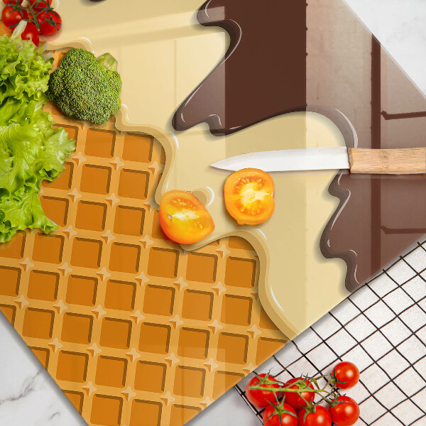 Sklo za varnou desku Ilustrace kornoutu zmrzliny