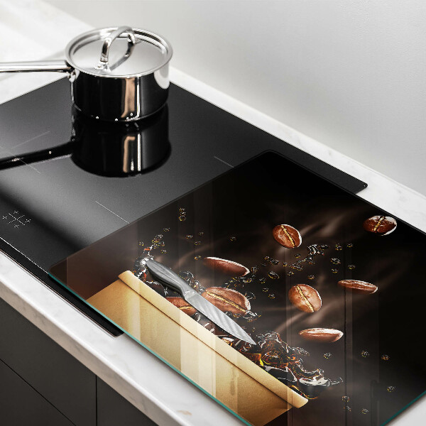 Sklo za varnou desku Horká kávová zrna