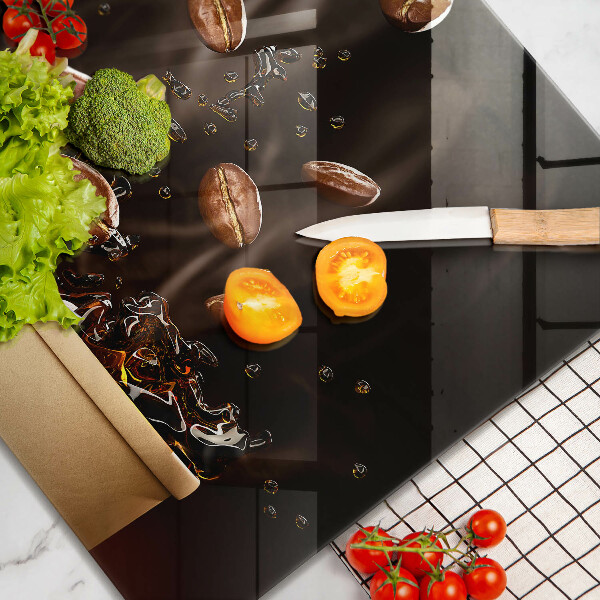 Sklo za varnou desku Horká kávová zrna