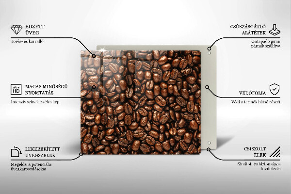 Sklo za varnou desku Kávová zrna