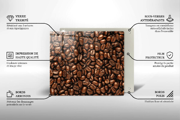 Sklo za varnou desku Kávová zrna