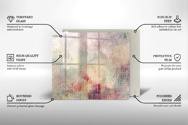 Sklo za varnou desku Malování textury pozadí