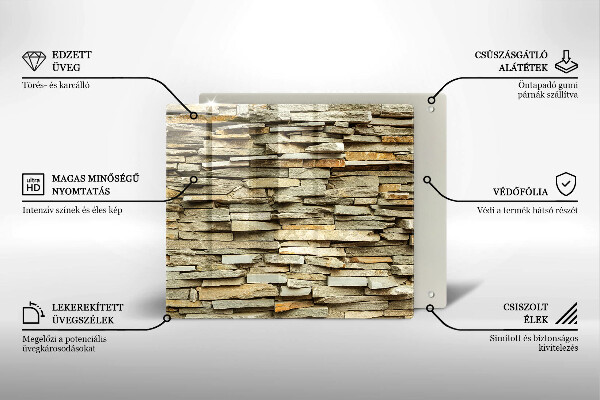 Sklo za varnou desku Dekorativní kameny
