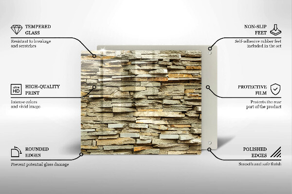 Sklo za varnou desku Dekorativní kameny