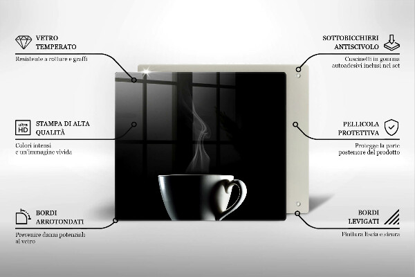 Sklo za varnou desku Šálek čaje