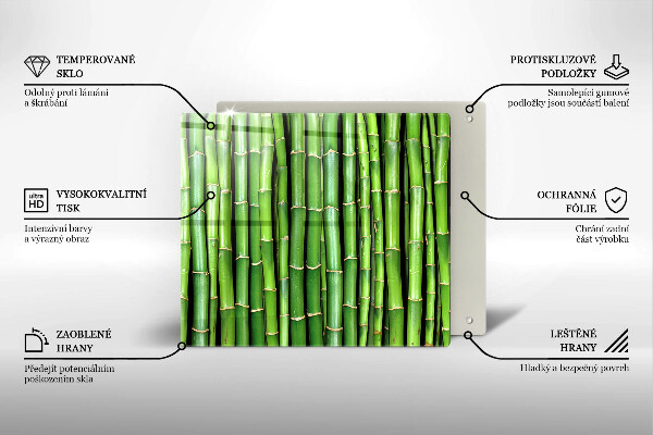 Sklo za varnou desku Přírodní bambusy