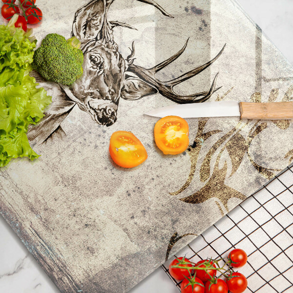 Sklo za varnou desku Ilustrace zvířat jelenů