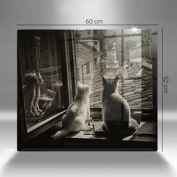 Sklo za varnou desku Kočičí město a okno