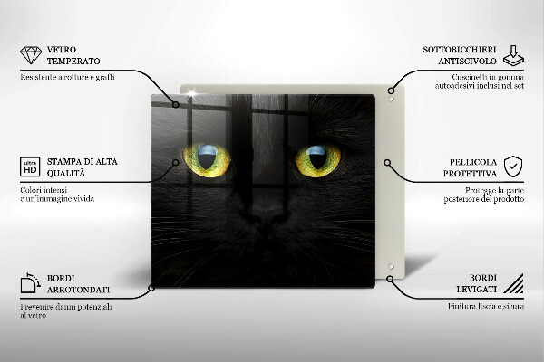 Sklo za varnou desku Zvířecí kočičí oči
