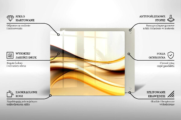 Sklo za varnou desku Abstraktní kouřové čáry