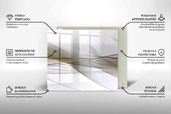 Sklo za varnou desku Abstraktní linie designu