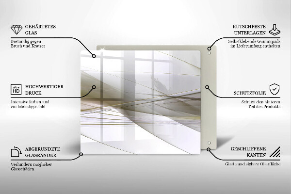 Sklo za varnou desku Abstraktní linie designu