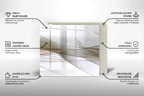 Sklo za varnou desku Abstraktní linie designu