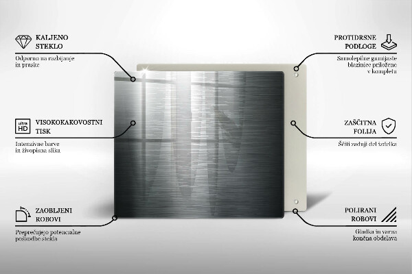 Sklo za varnou desku Kovová textura