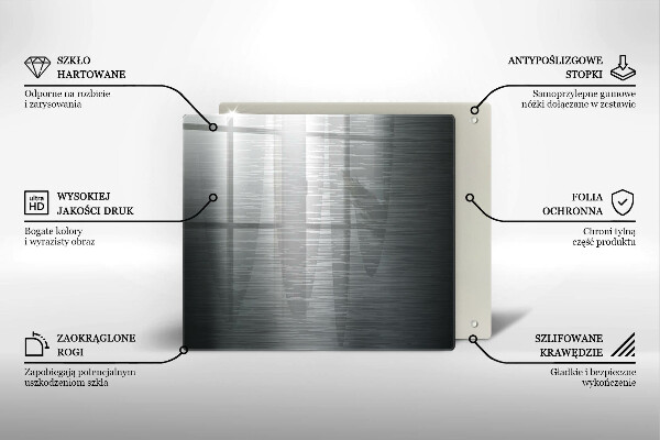 Sklo za varnou desku Kovová textura