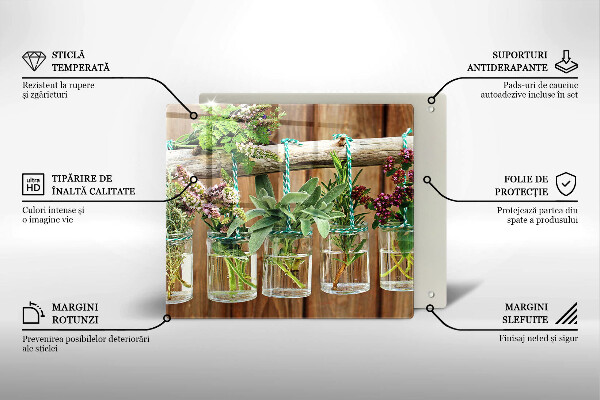 Sklo za varnou desku Byliny rostliny ročník