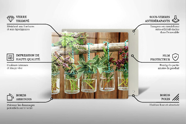 Sklo za varnou desku Byliny rostliny ročník