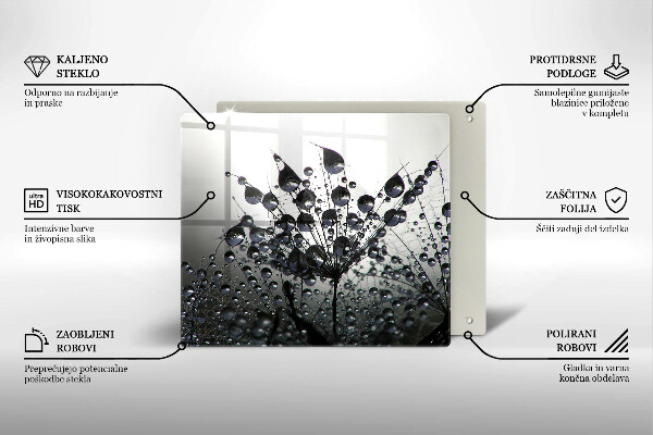 Sklo za varnou desku Pampelišky a rosa