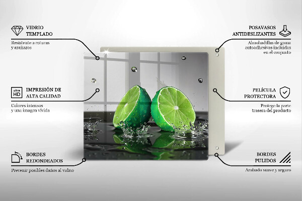 Sklo za varnou desku Šťavnaté limetky a voda