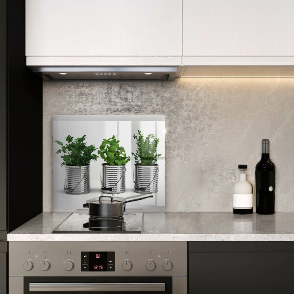 Sklo za varnou desku Květináče s bylinkami