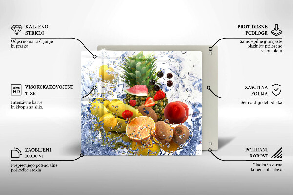 Sklo za varnou desku Šťavnaté ovoce a voda