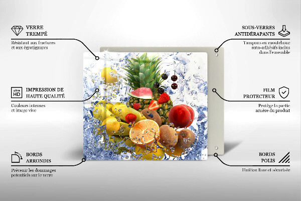 Sklo za varnou desku Šťavnaté ovoce a voda